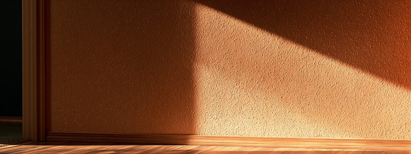 Textured wall surface in a Colorado Springs home with light crossing it